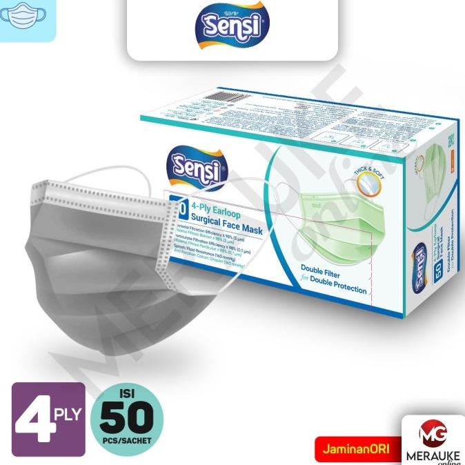 Sensi Surgical Earloop 4Ply Mask (Box Of 50pcs) Shopee Singapore