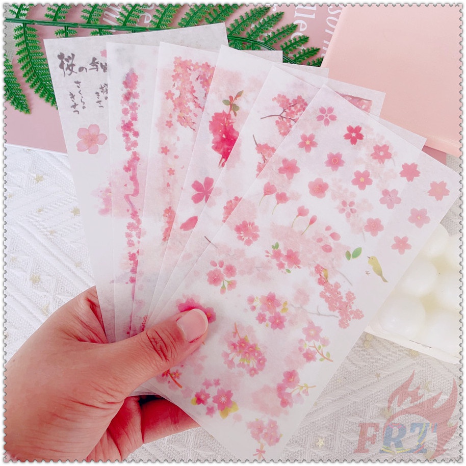 Cherry Blossom Sakura Season Washi Stickers ※ 6Sheet/Set DIY Fashion
