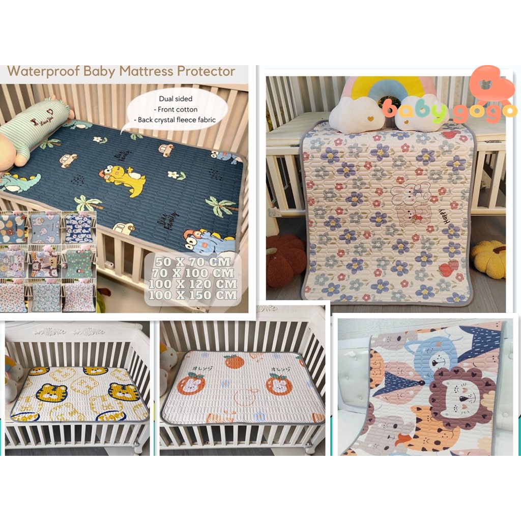 Baby Waterproof Mattress Protector DualSided 5Layer Multipurpose for