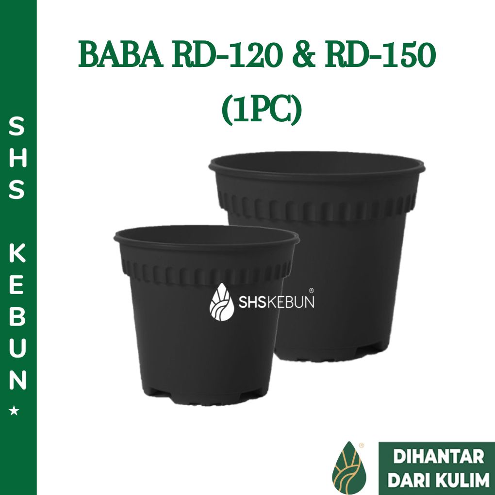 Pasu Plastik Baba RD-120 RD-150 Biodegradable Flower Pot Plastic Flower ...