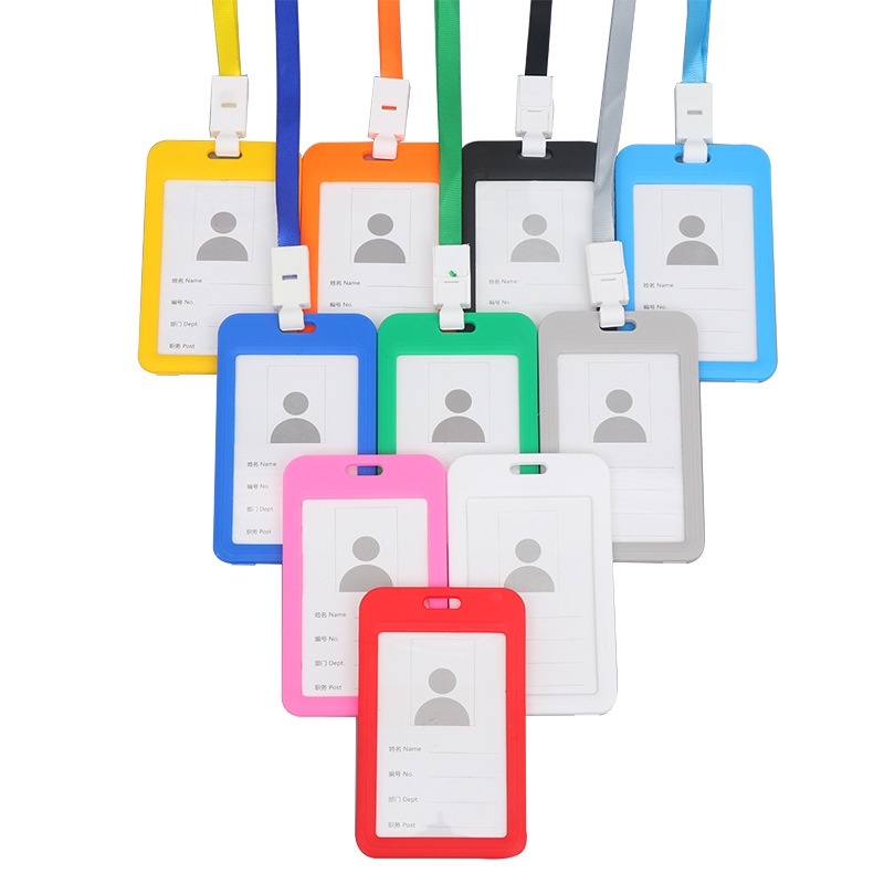 1Pc Portable ID Card Holder Case Vertical Business Work Name ID Card