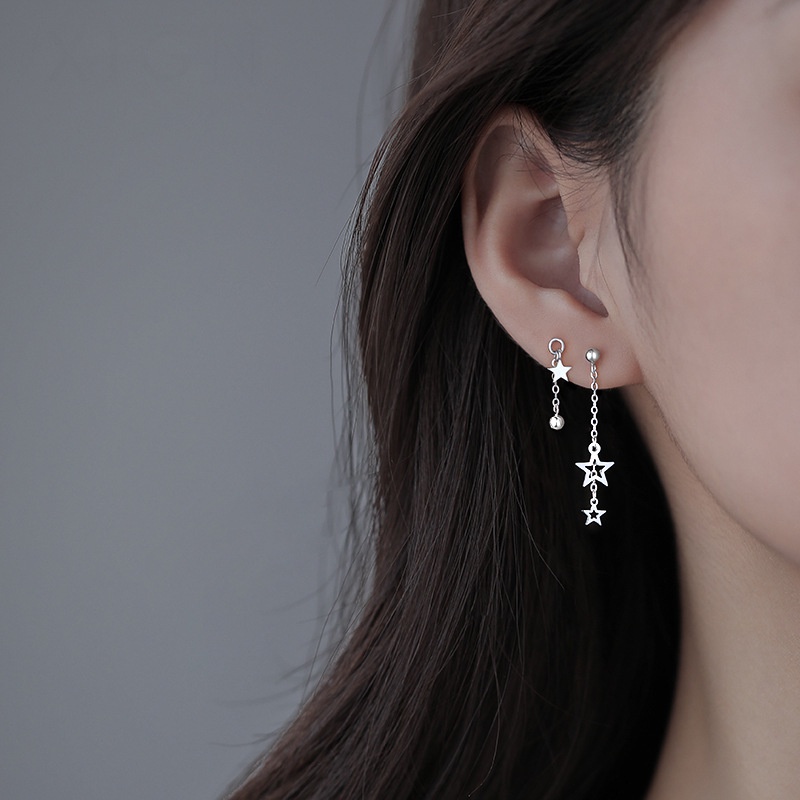 Asymmetrical earrings korean hot sale
