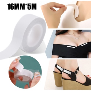 HOT 5M Waterproof Dress Cloth Tape Double-sided Secret Body Adhesive Breast  Bra Strip Safe Transparent Clear Lingerie