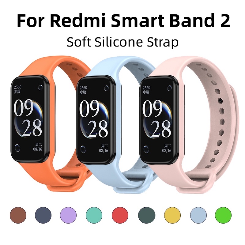 Soft Strap for Redmi Smart Band 2 Mi Band 8 active Wristband Replacement Belt Straps on Redmi Band 2 Silicone Watchband Bracelet Shopee Singapore