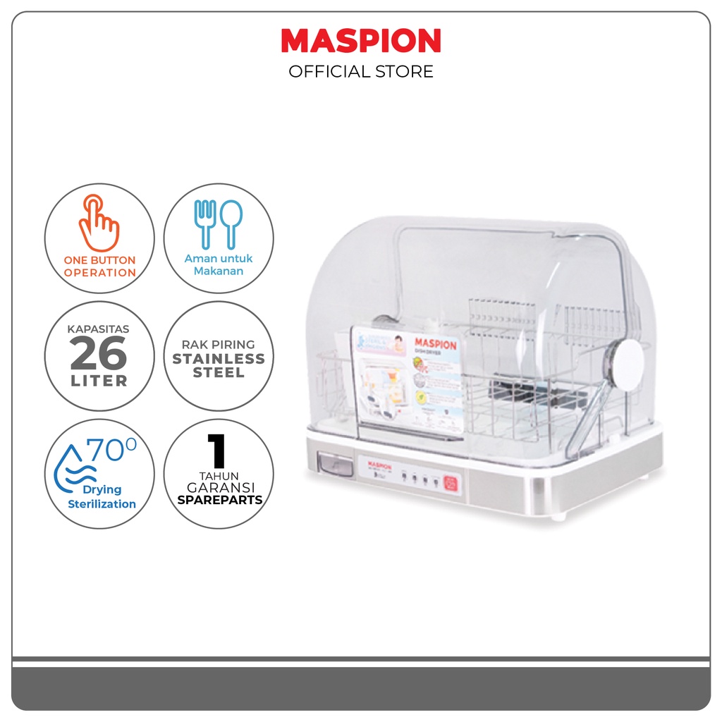 Maspion Dish Dryer Pengering Piring 26 Liter MDD-260