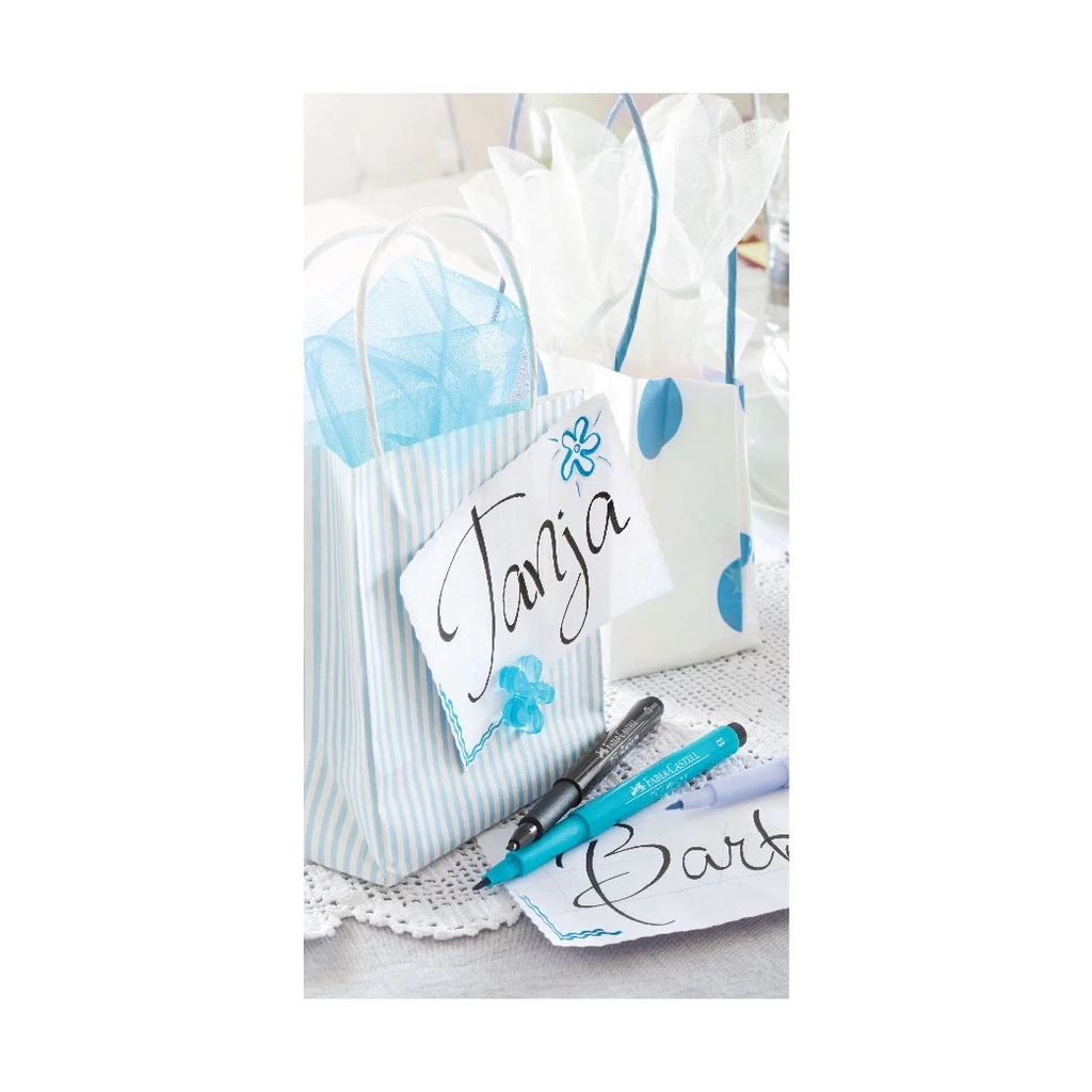 Faber-Castell PITT Artist Pen Brush Shades Of Blue 6 Wallet - Gambar 2