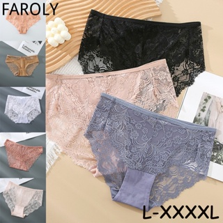 Yingbao 3XL-5XL Panties Women Sexy Lace Plus Size High Waist Ice