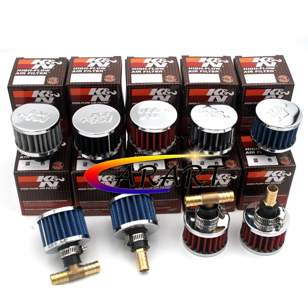 K&N 12mm Engine / Oil Crankcase Breather Valve Intake Filter Mini KN ...