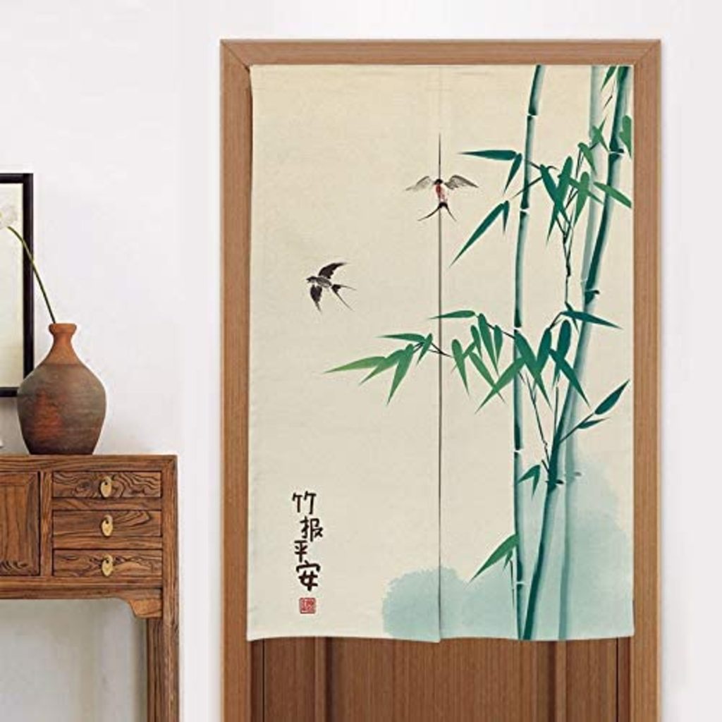 Kitchen Curtain Bedroom Partition Curtain Noren Bamboo Japanese Curtain