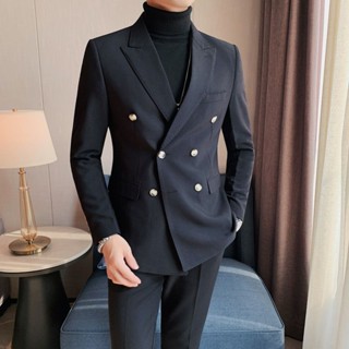 Casual double store breasted suit