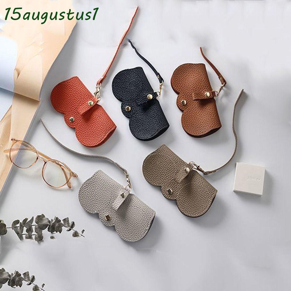 AUGUSTUS PU Leather Glasses Case Portable Spectacle Case Fashion