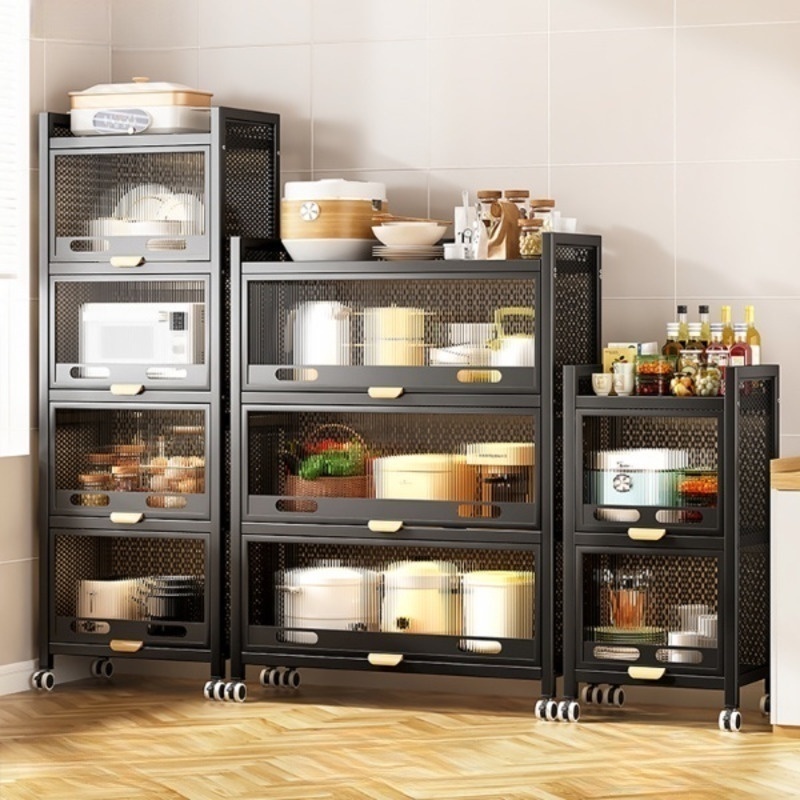 Kitchen Clamp Storage With Door Multifunctional Storage