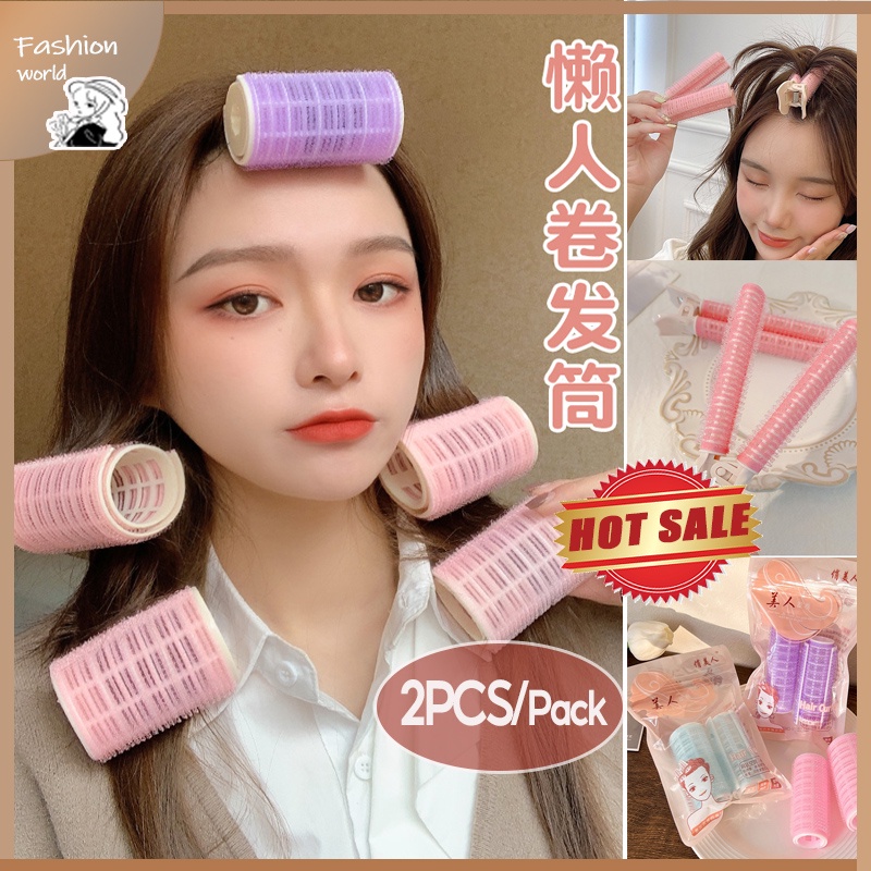 NEW 2PCS Air Bangs Curling Roller, Self Grip Rollers hair roller, Hair