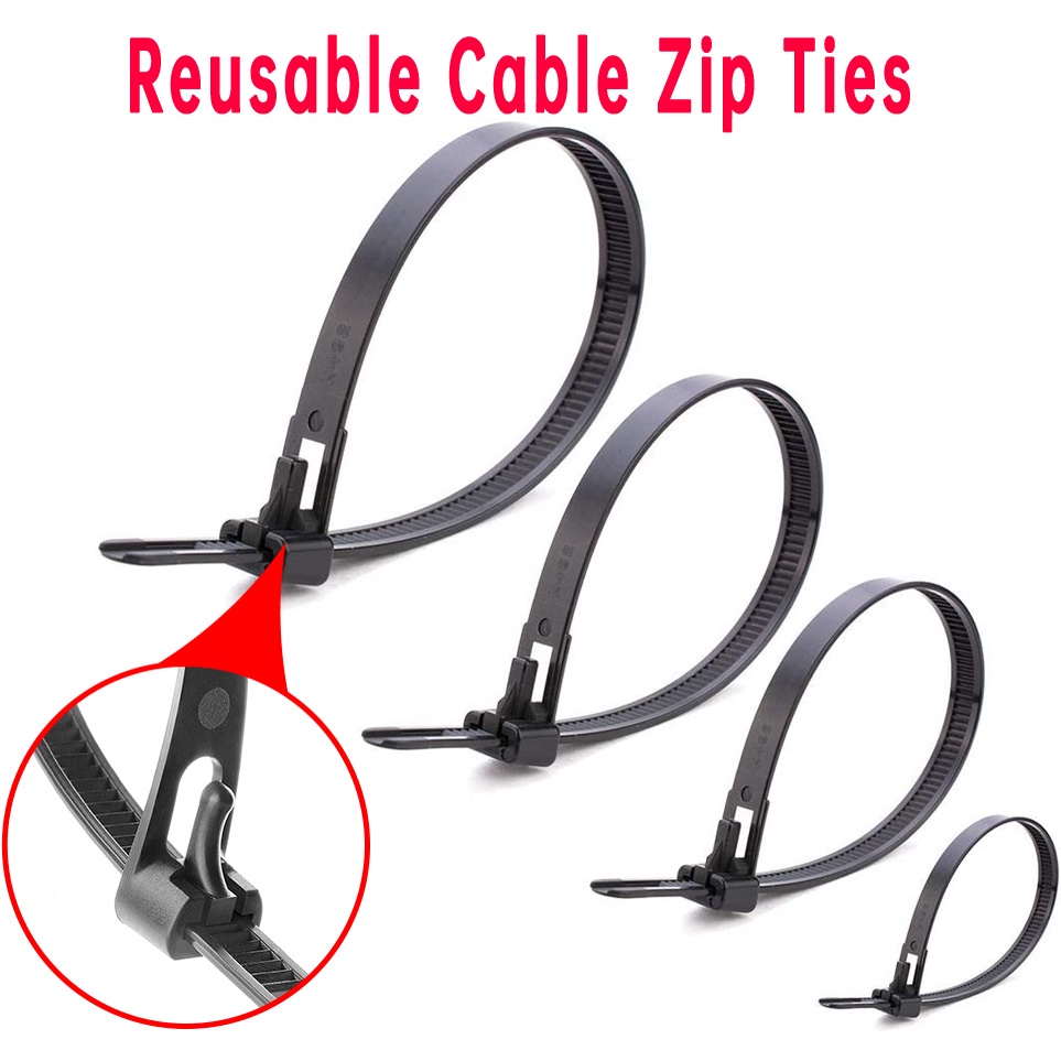 Reusable Zip Ties Releasable Zip Tie Heavy Duty Round Ending No Hurt ...