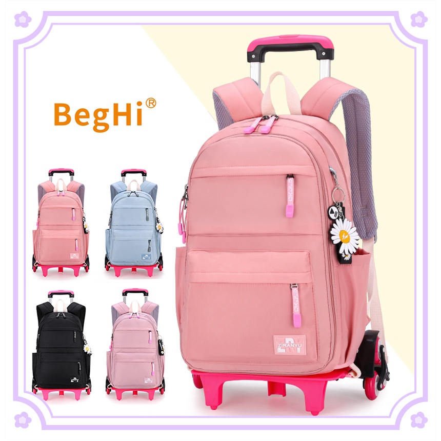 School bag trolley online 6 wheels