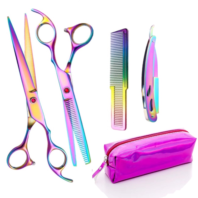 Japan Professional Hair Cutting scissors Set With Razor Barber Shears