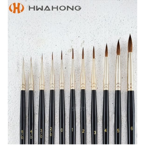 [Made in Korea] HWAHONG Kolinsky Sable Hair Artist's Paint Brush for