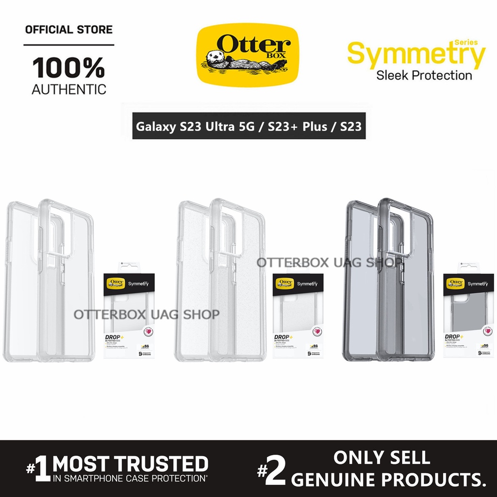 OtterBox Samsung Galaxy S23 Ultra / S23 Plus / S23 / S21 S20 Ultra / S21 S20 Plus / Note 20 Ultra / Note 10 Plus / S10 Plus Symmetry Clear/Stardust Series Case | Authentic Original