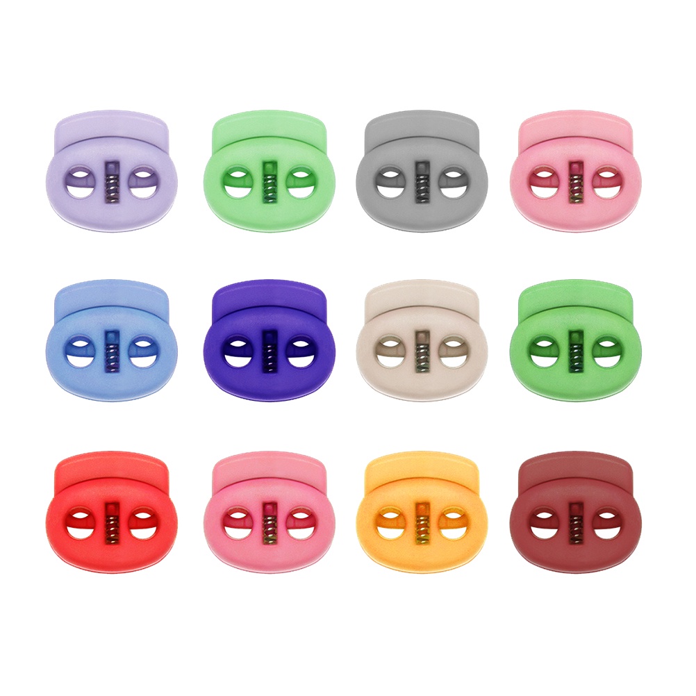 50Pcs Spring Fastener Drawstring Rope Cord Locks Sliding Fastener