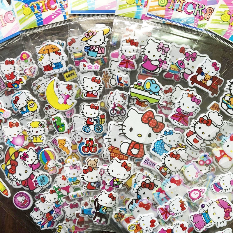 Hello kitty sticker Children Stickers Boys Girls Stickers Cartoon Anime ...