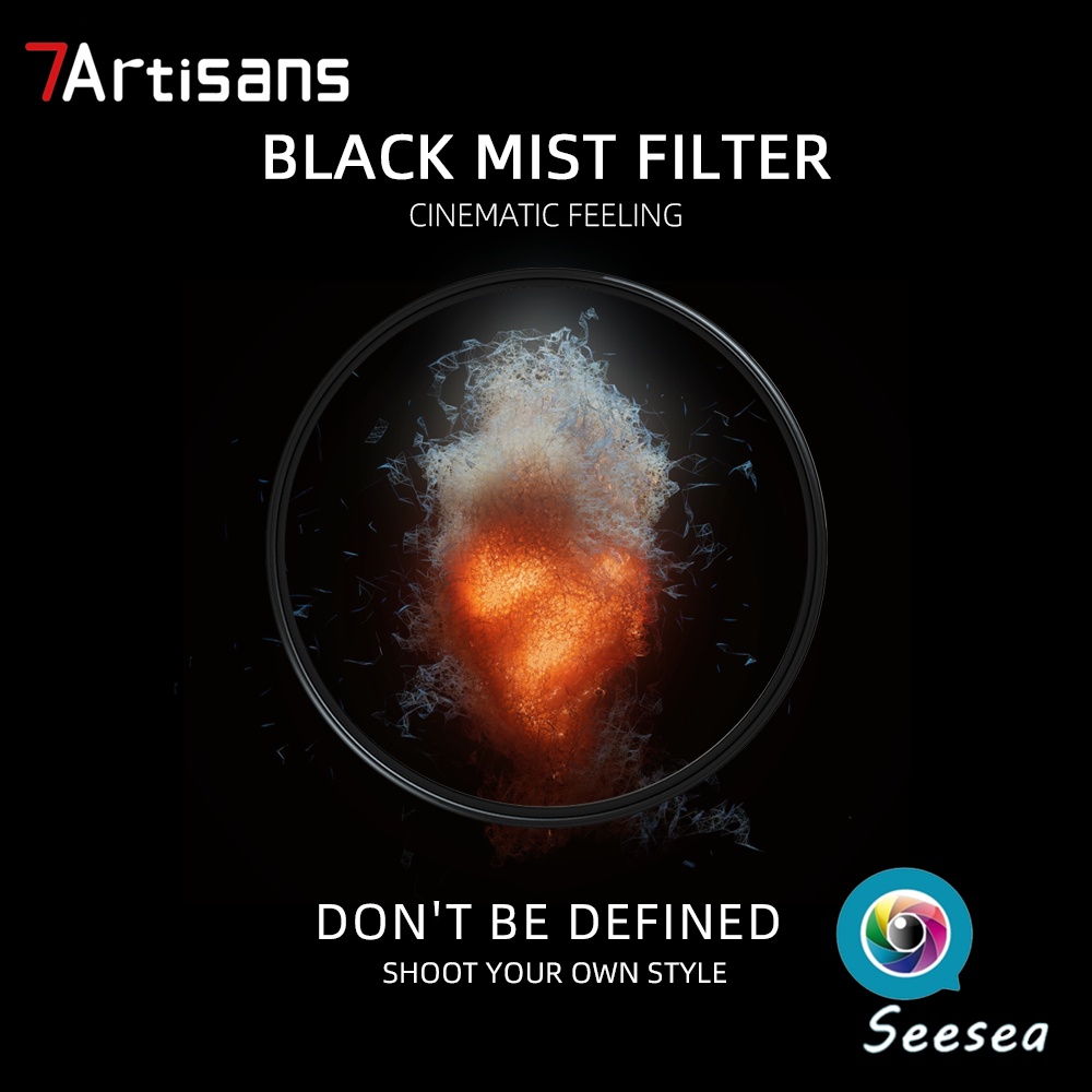 7Artisans Black Mist Filter 1/2 1/4 1/8 Black Mist Ultra Slim Frame AGC ...