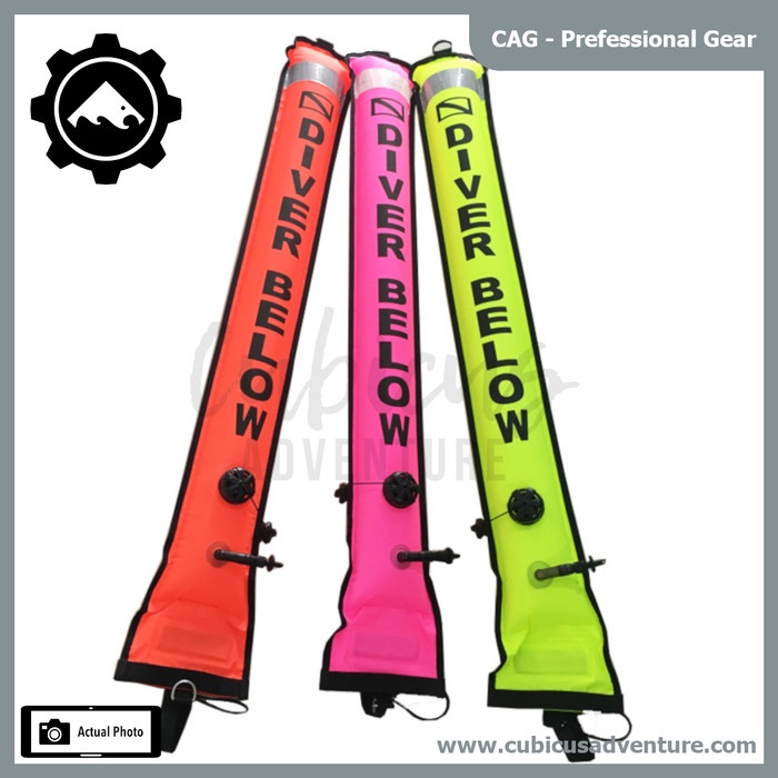 Cag Diving Smb Surface Marker Buoy Reflective Safety Scuba Dive Smb