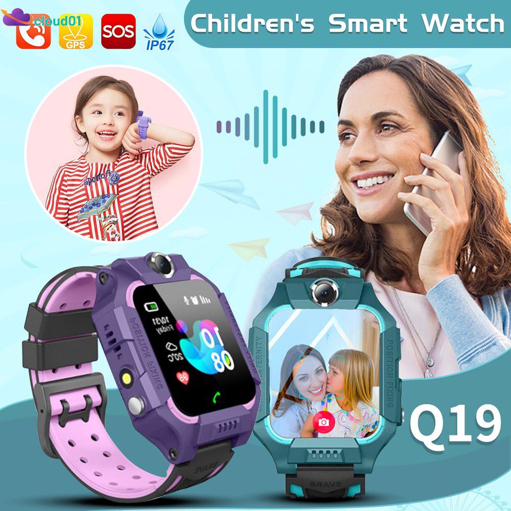 Q19 4g Kids Watch Video Call Phone Gps Tracker Sos Call Ip67 Waterproof ...