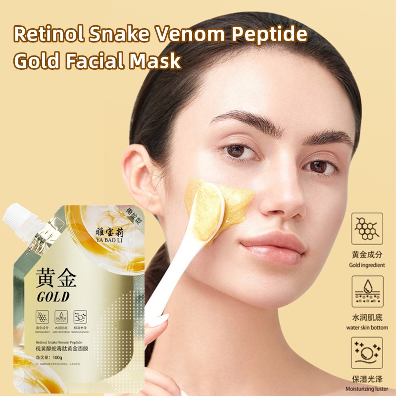 YABAOLI Retinol Snake Venom Peptide Gold Facial Mask 100g Retinol Mask ...