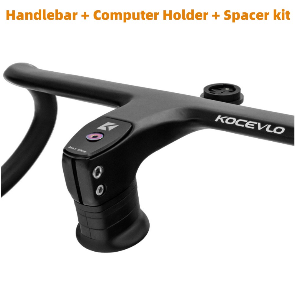 KOCEVLO Road Bike Carbon Handlebar Integrated Route Aero Road Handlebar