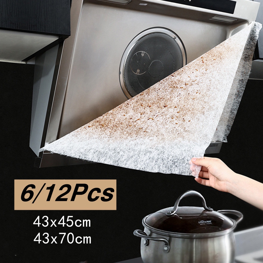 12pcs/set Paper Cooker Hood Extractor Home Restaurant Filters Universal ...