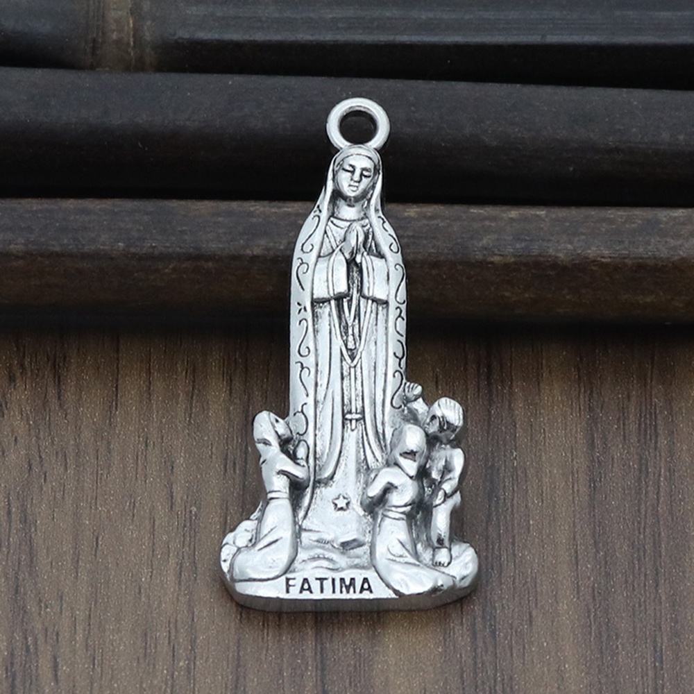 5Pcs/Lot Metal Our Lady of Fatima Virgin Mary Charms Pendant for DIY