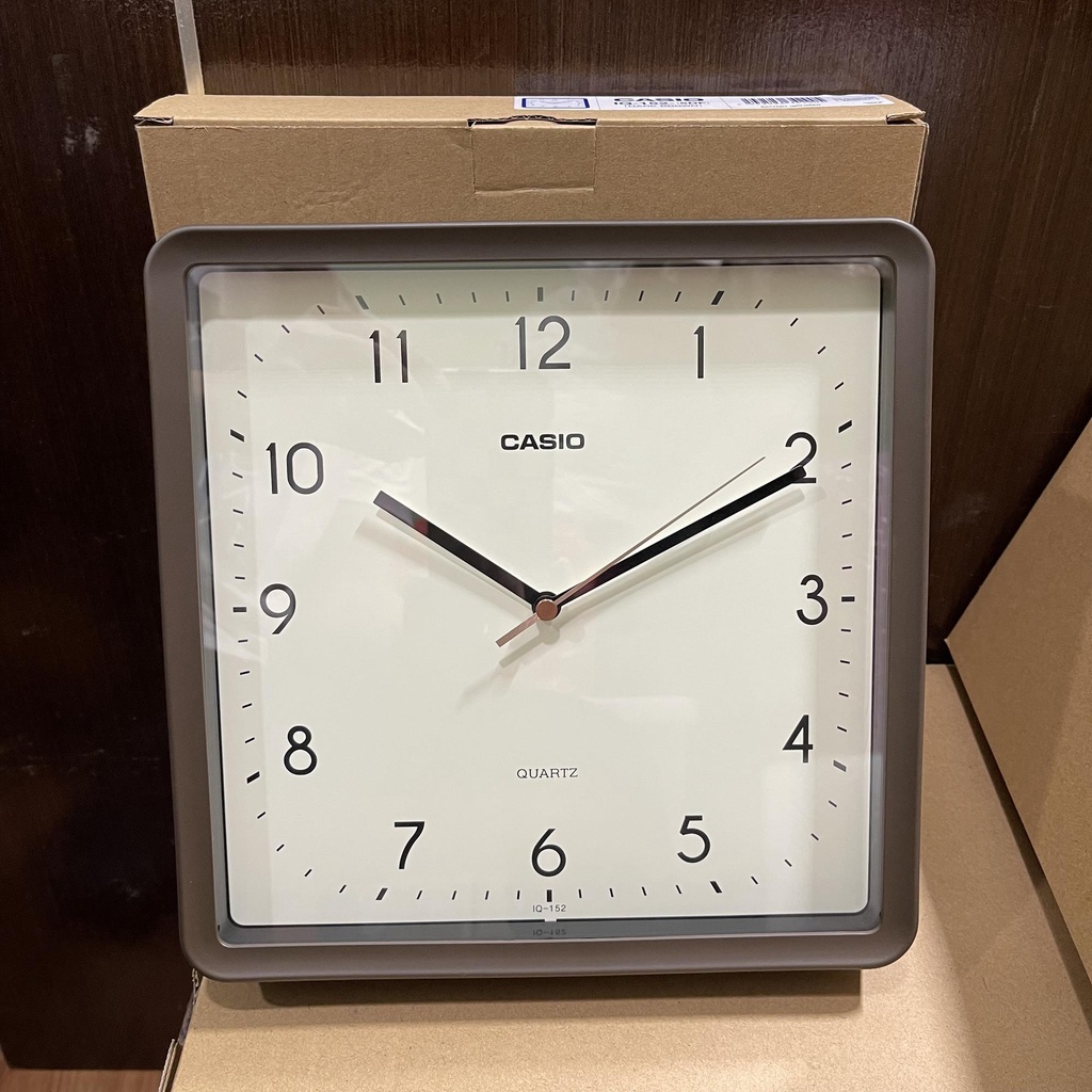 [Original] Casio Clock IQ-152-5D Brown Case Square Simple Design Analog ...