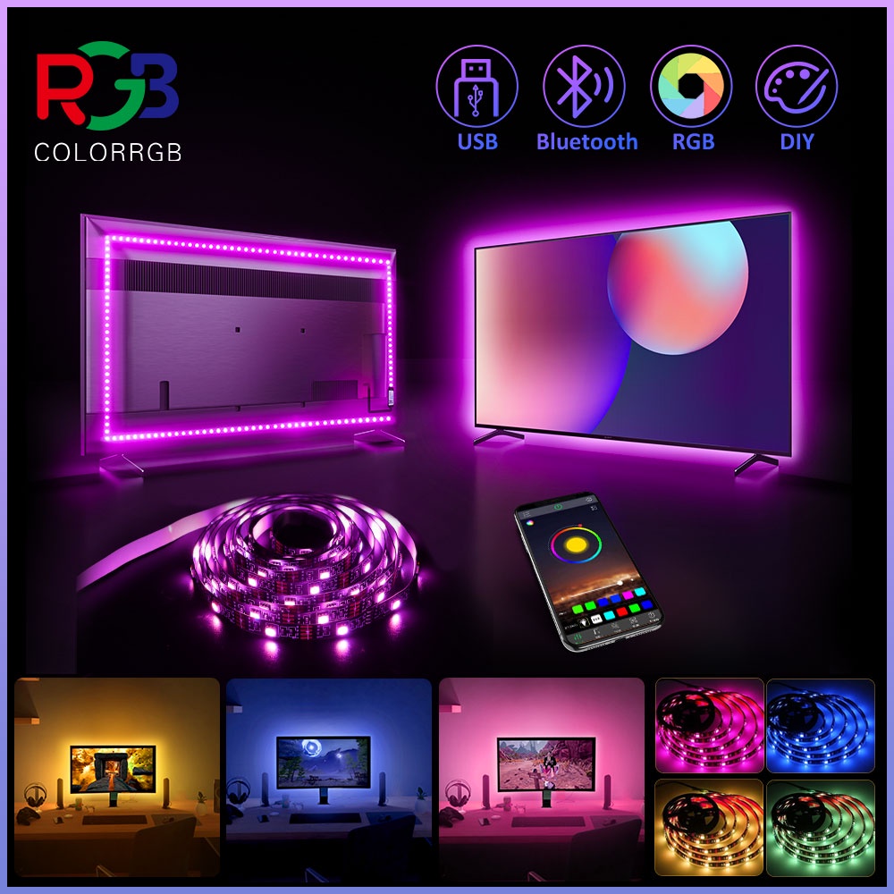 Led Strip Light ,APP Control,TV Backlight , USB Powered LED strip light ,RGB5050 For 24 Inch-60 Inch TV Decoration