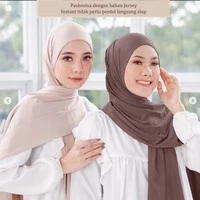 Jilbab Pashmina Jersey Polos / Hijab Pashmina Kaos Jersey Premium