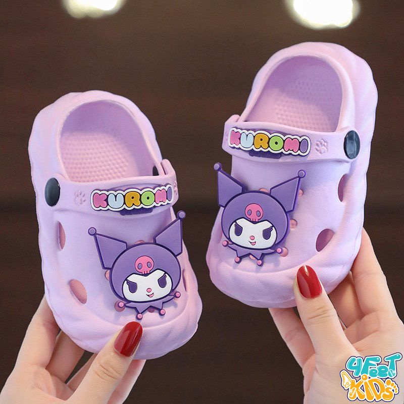 Kuromi Devil S2 Baby Girl Slippers, Cross Crocs For Girls Aged 1-8 ...