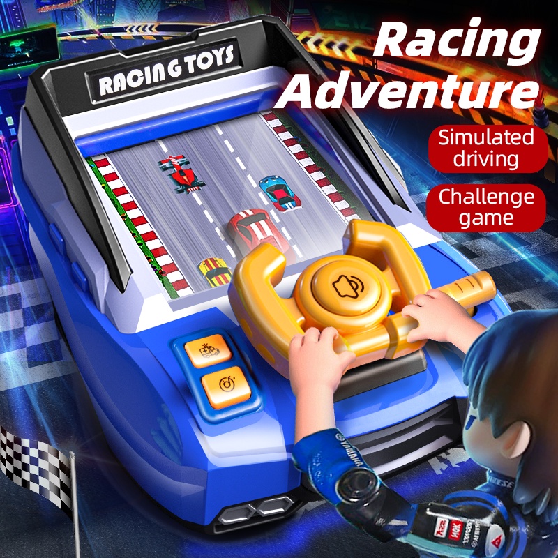 Kids Simulation Driving Toy Racing Car Adventure Game Console Funny Interactive Steering Wheel
