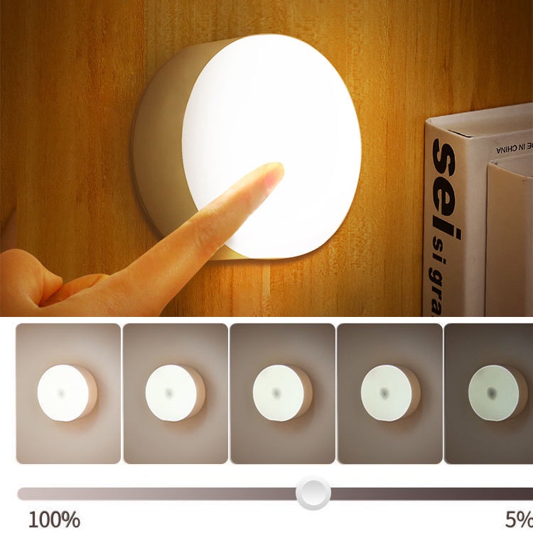 USB Rechargeable LED Touch Night Light Wall Decoration Bedroom Night ...