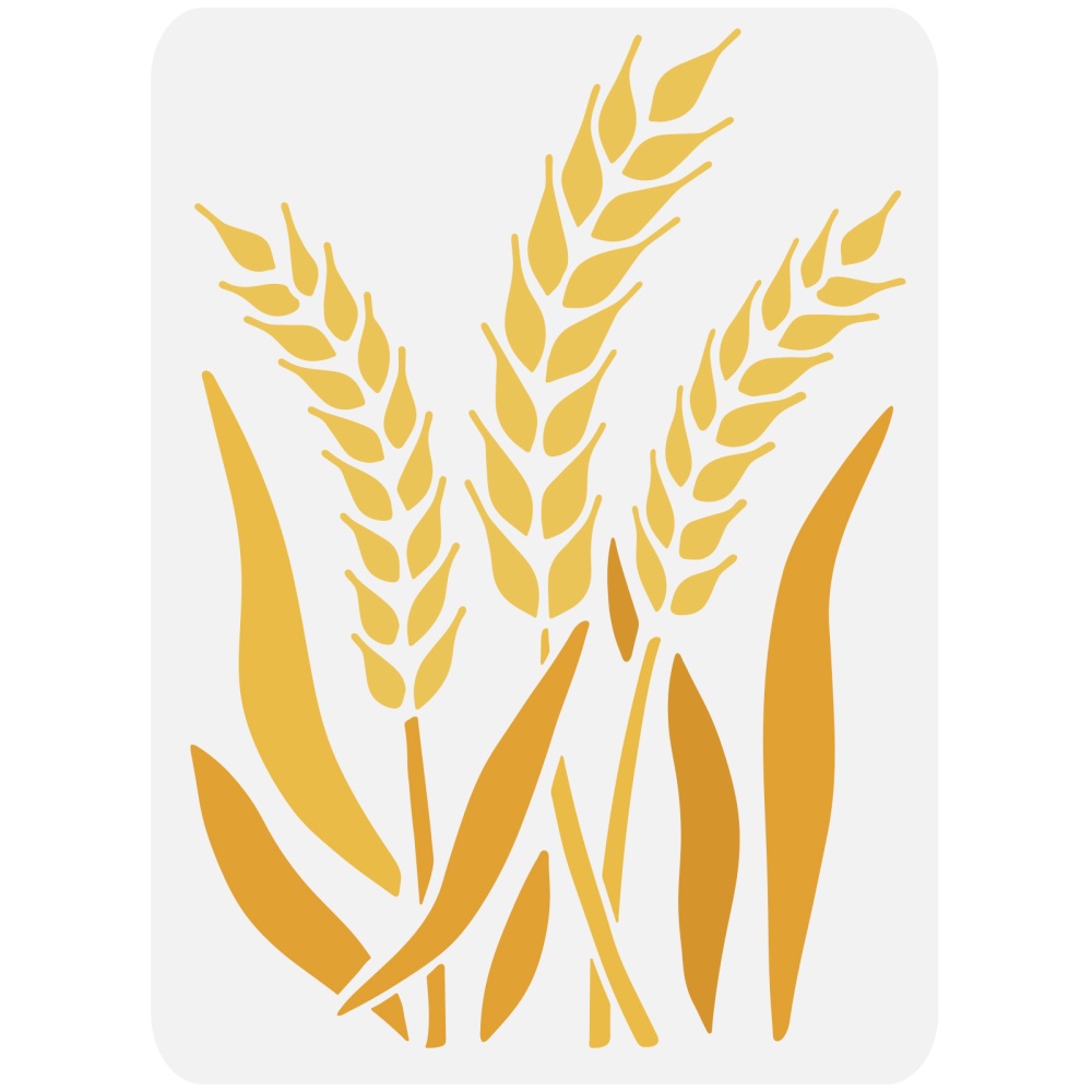 1pc Wheat Stencil 29.7x21cm Wheat Stalk Stencil Plastic Wheat Painting ...