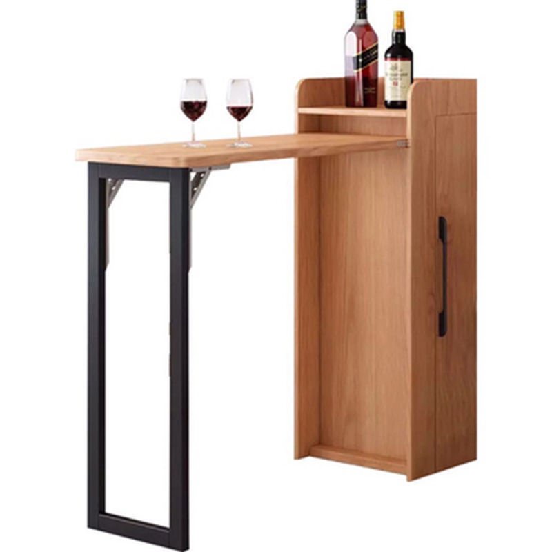 Hidden folding table frame hardware down turn table storage