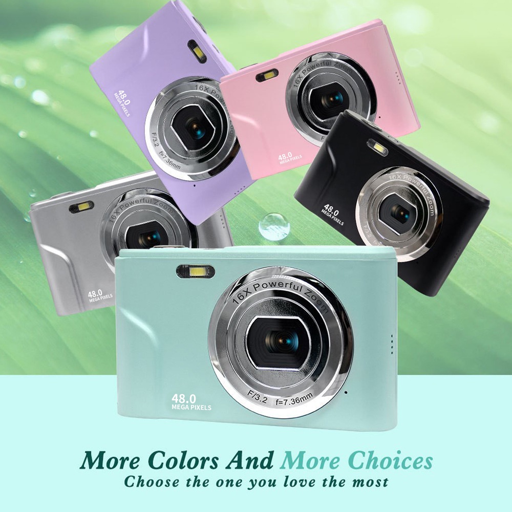 Digital Camera Pocket Camera Mini VETEK Kamera With 4K 48MP and 2.4 ...