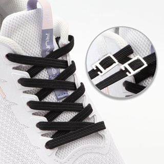 1pair Black Shoe Lace Buckle Locks Shoelace Clips, For Elastic Shoe Laces