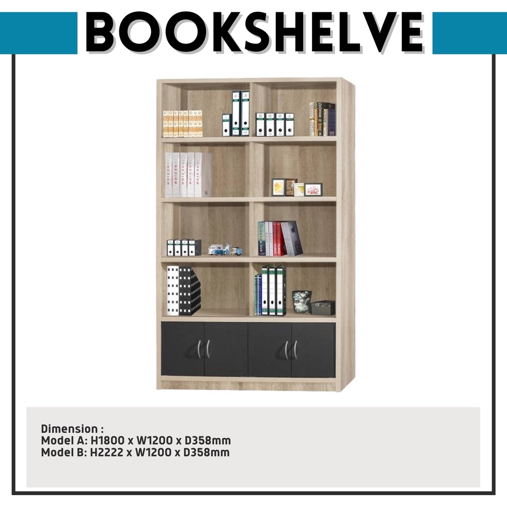 Bookshelve File Book Rack Bookcase Display Shopee