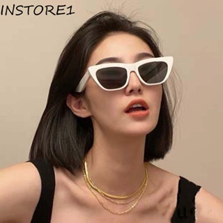 Hip-hop Square Sunglasses Women Men Off Notch Hole Design White