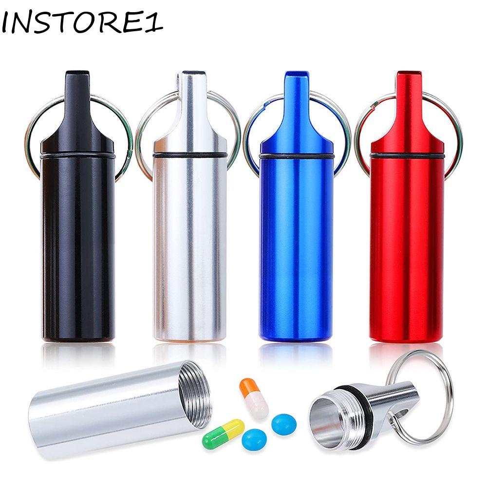 INSTORE1 Pill Case Mini Aluminum Tablet Container Healthy Care Vitamin