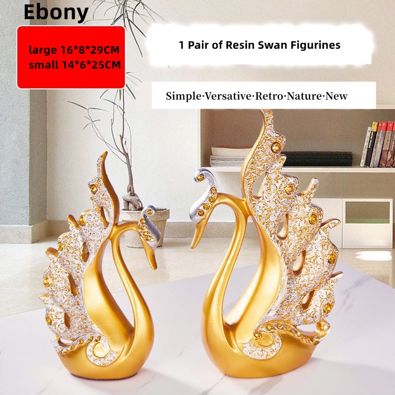 [SG SELLER LOCAL STOCK] Decoration Home Furnishing  Little Swan Living Room Lovers Gift, Wedding Figure Ornament Crafts Statue A Pair Of Swan