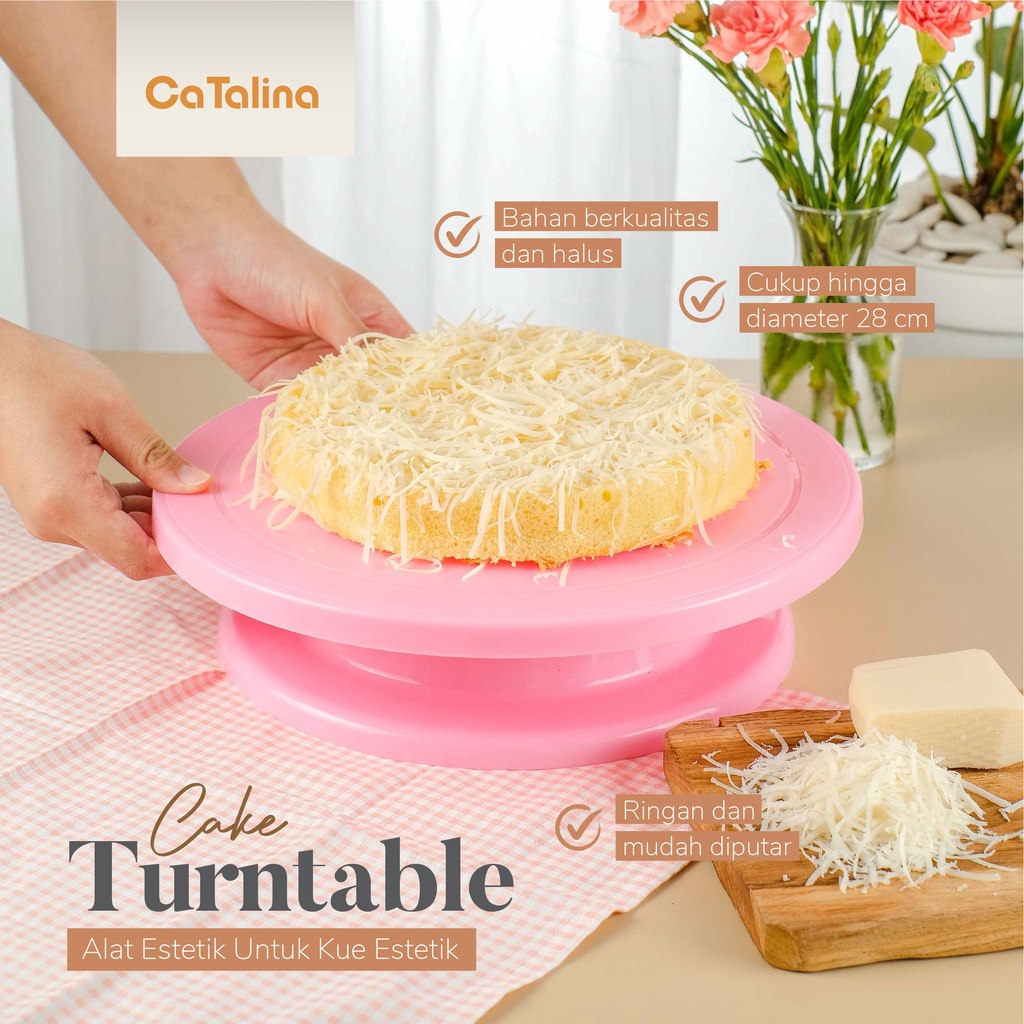 Meja Putar Dekorasi Kue Cake Turntable Cake 28 cm - Gambar 2