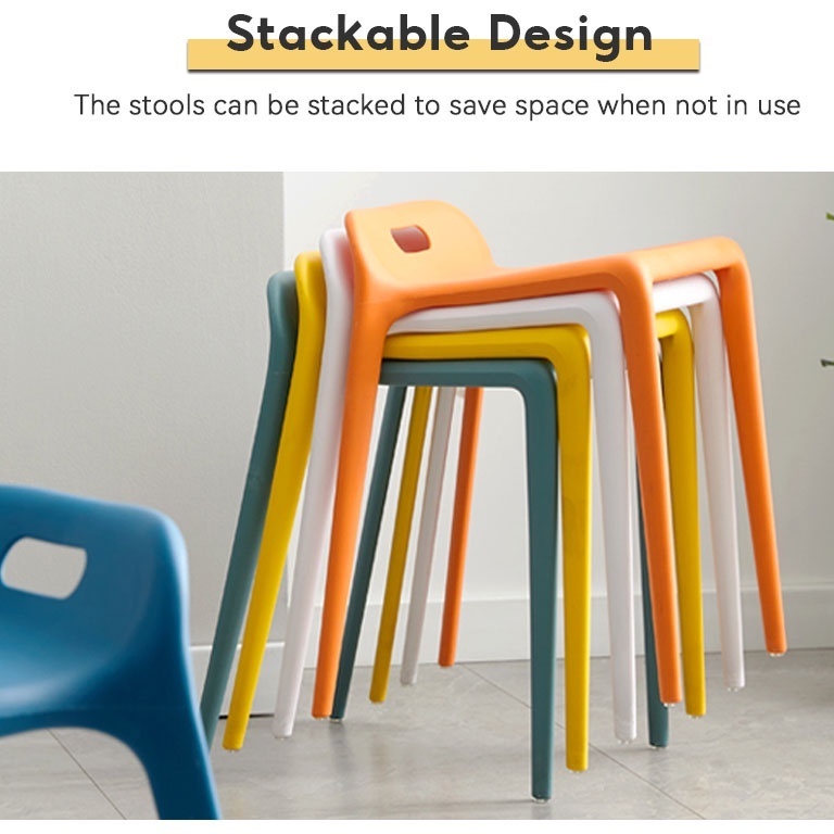 【Buy 3 Get 1 Free】Plastic Chair | Dining Stool | Dining Chair ...