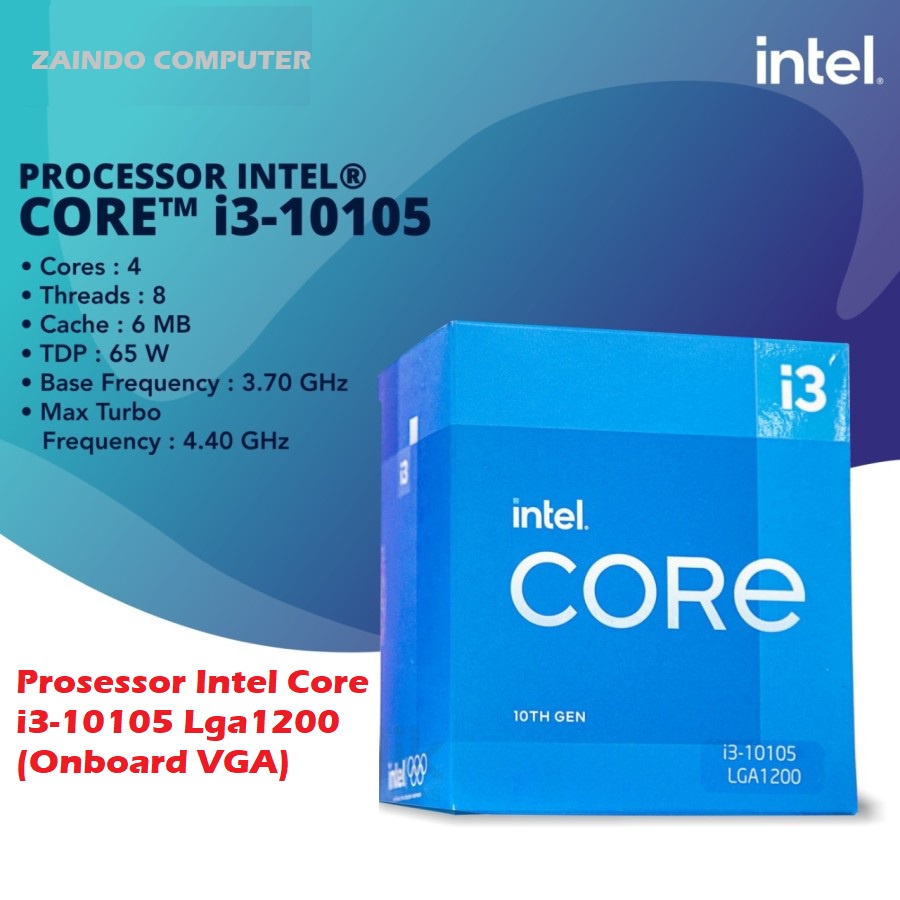 PROCESSOR INTEL CORE I3-10105F BOX LGA 1200 PROCESSOR INTEL CORE I3 ...