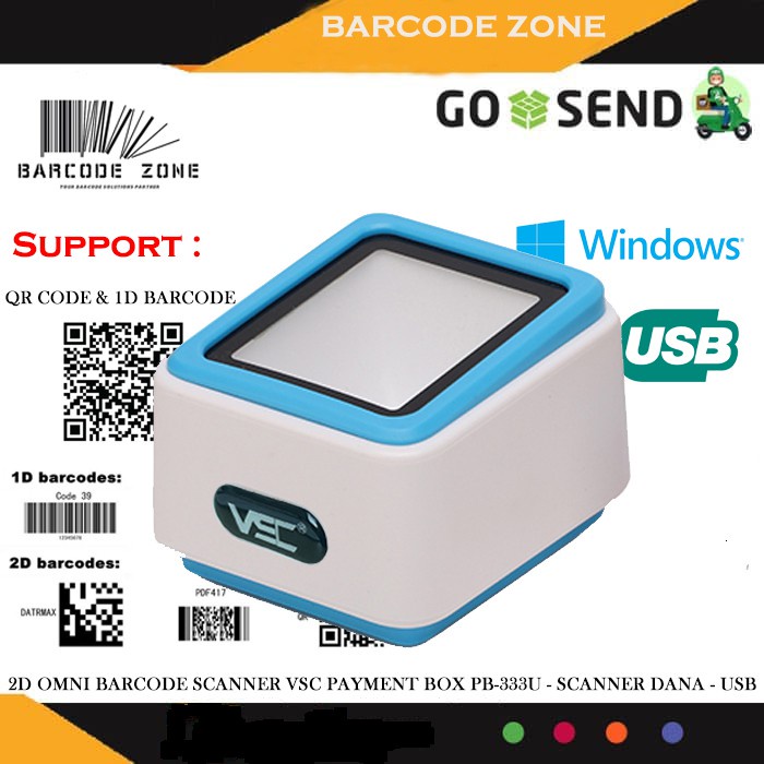 2d Omni Barcode Scanner VSC PB333U Windows+MAC EInvoice 2D QR CODE