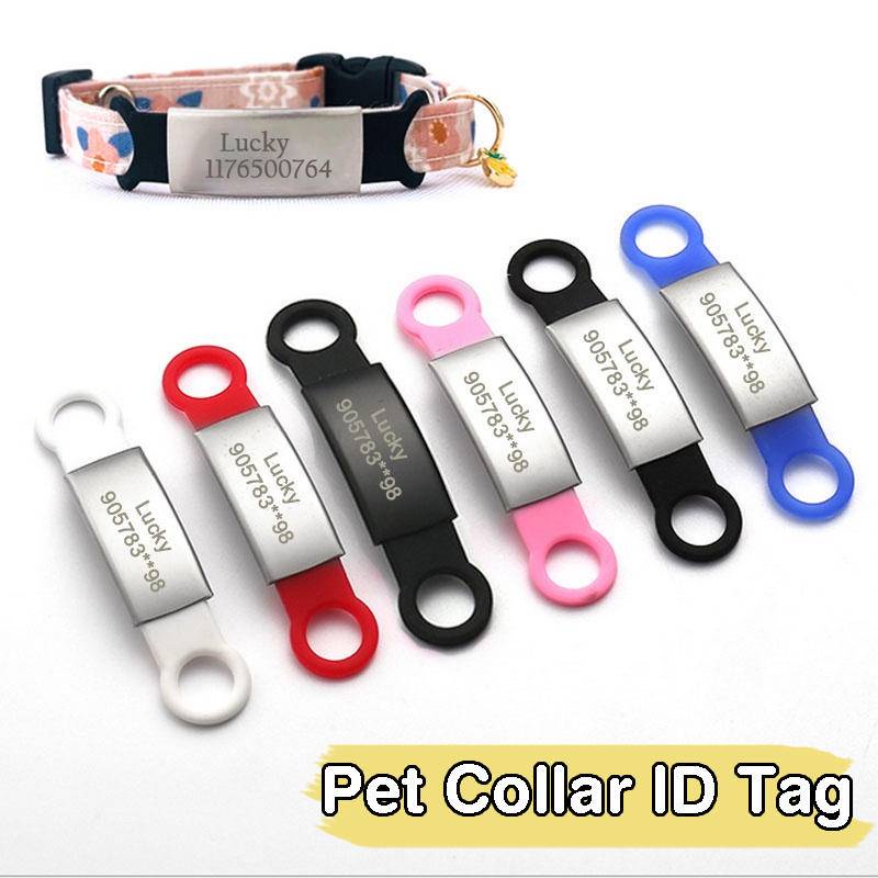 Dog Name Tag Stainless Steel Dog Name Tag Pet ID Tag Cat Name Personalized Collar